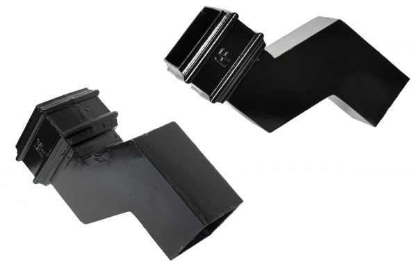 Cast Iron 75x75mm Square Pipe 75mm Proj Offset PX Black