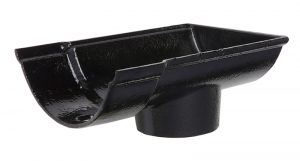 CAST IRON HALF ROUND BEADED GUTTER DROP END PAINTED