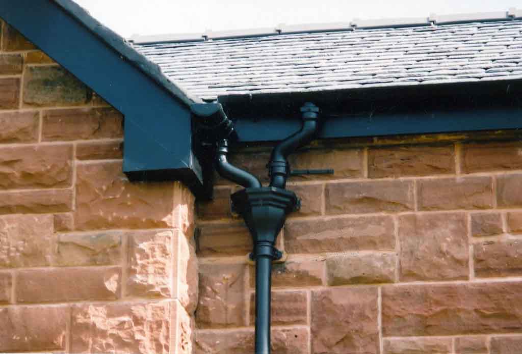 Building conservation cast iron gutters and rainwater pipes