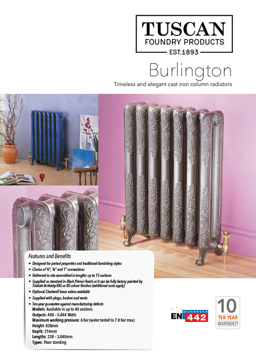 Burlington Cast Iron Radiator Brochure 2020