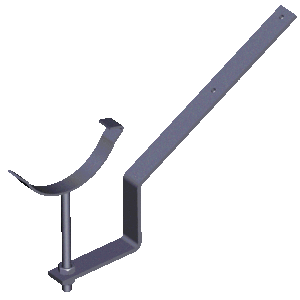 Top rafter rise and fall bracket for beaded half round cast iron gutters