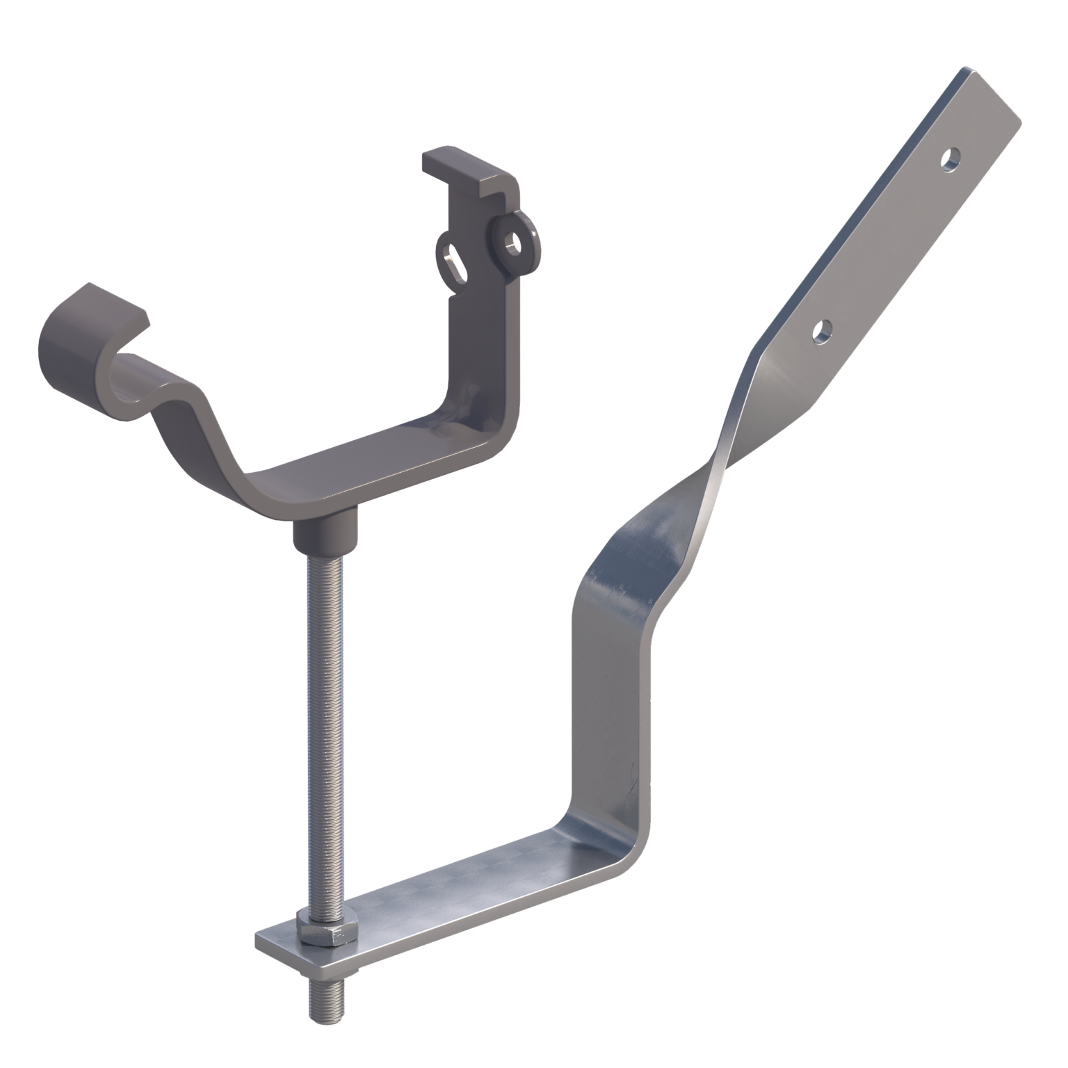 Adjustable gutter brackets for steel and aluminium gutter systems