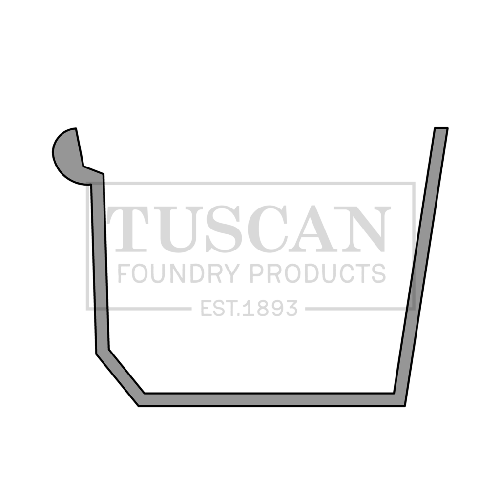 H39 large moulded cast iron gutter - large sand cast moulded guttering