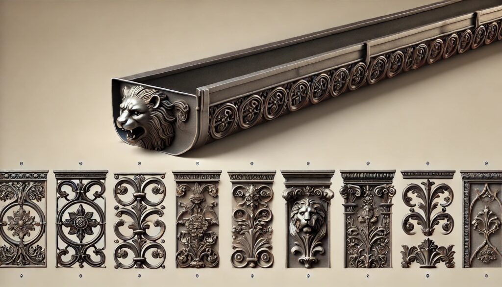 Cast-iron-gutter-inspired-by-traditional-architectural-styles-with-embellishments