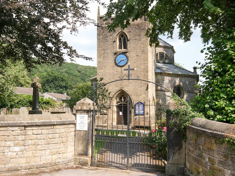 Stoney Middleton church, Derbyshire, in the Peak District National Park