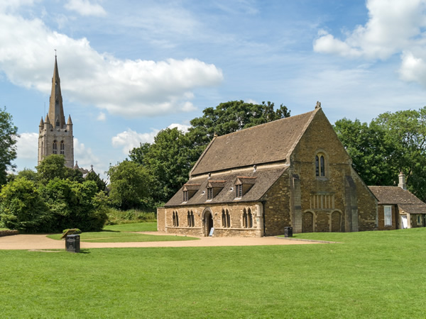 Oakham Castle Great Hall, Rutland, a Norman stone hall set on open lawns