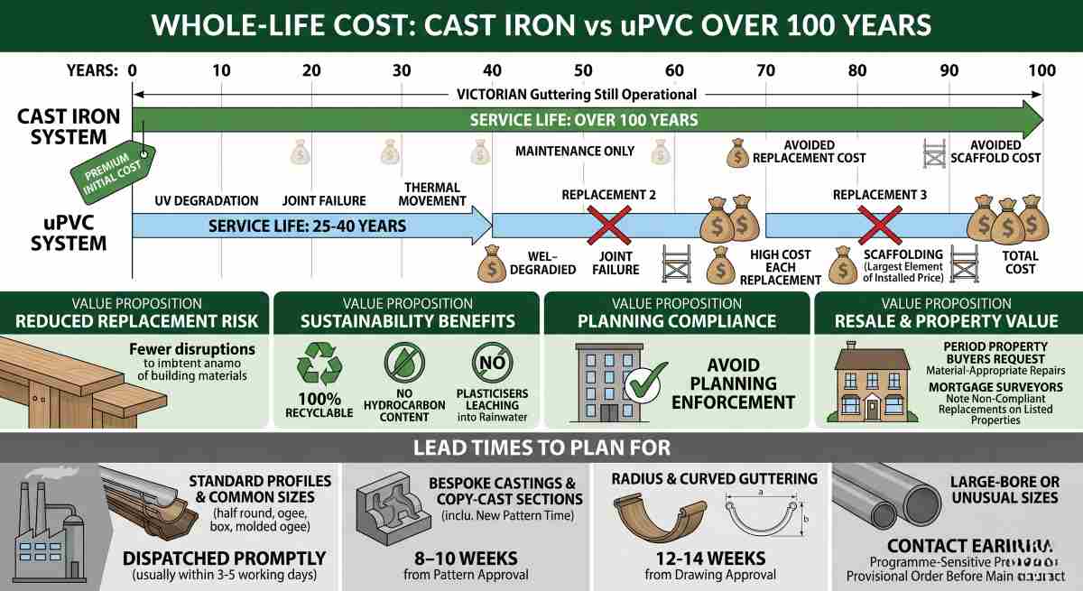 Whole-life-costs-for-cast-iron-guttering-compared-to-UPVC-guttering