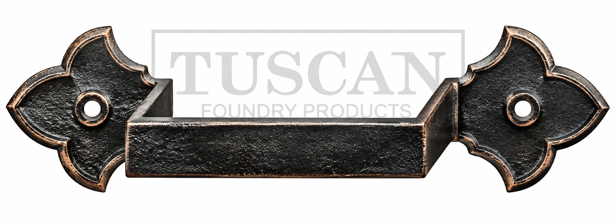 Cast iron ornamental earband type F for rectangular rainwater downpipes, Tuscan Foundry Products