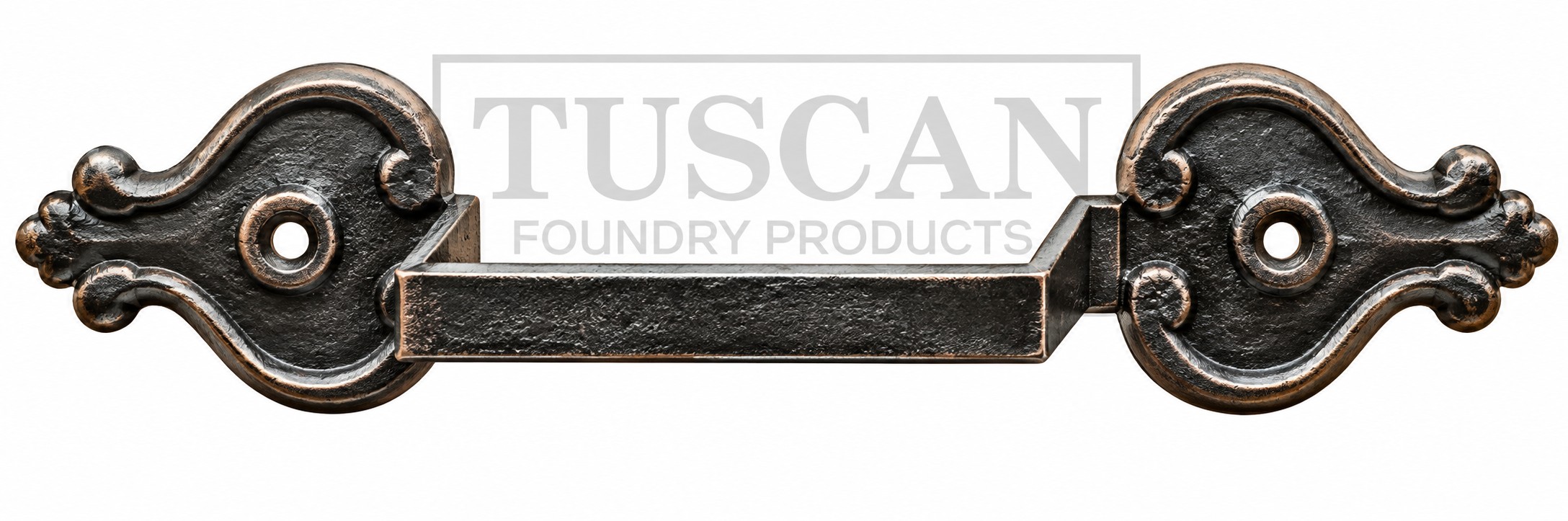 Cast iron ornamental earband type K for rectangular rainwater downpipes, Tuscan Foundry Products