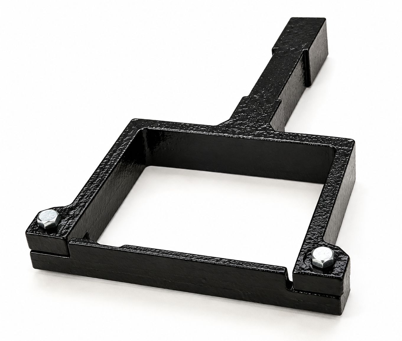 Cast iron build-in holderbat for square downpipe with bolted collar, Tuscan Foundry Products