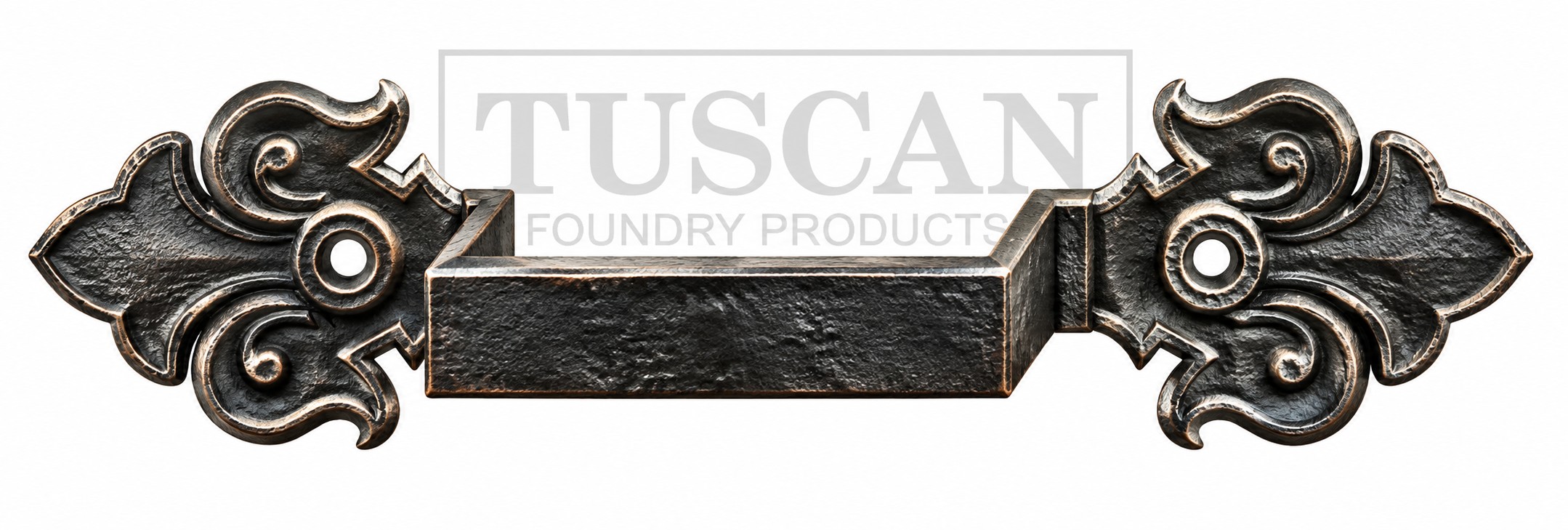 Cast iron ornamental earband type C for square rainwater downpipes, Tuscan Foundry Products