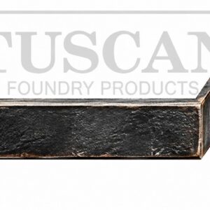 Cast iron ornamental earband type E for square rainwater downpipes, Tuscan Foundry Products