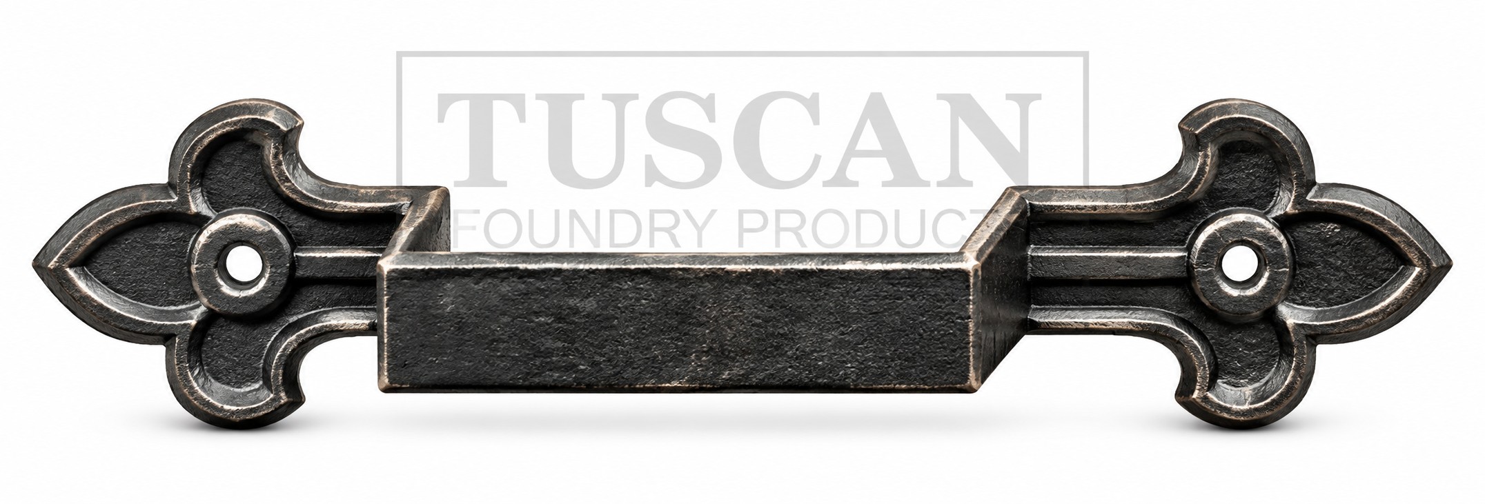 Cast iron ornamental earband type G for square rainwater downpipes, Tuscan Foundry Products