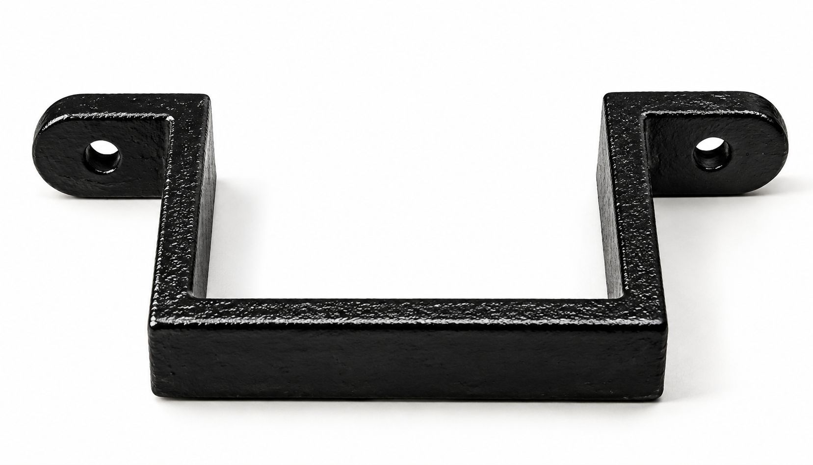 Plain cast iron earband with fixing ears for square downpipe, Tuscan Foundry Products