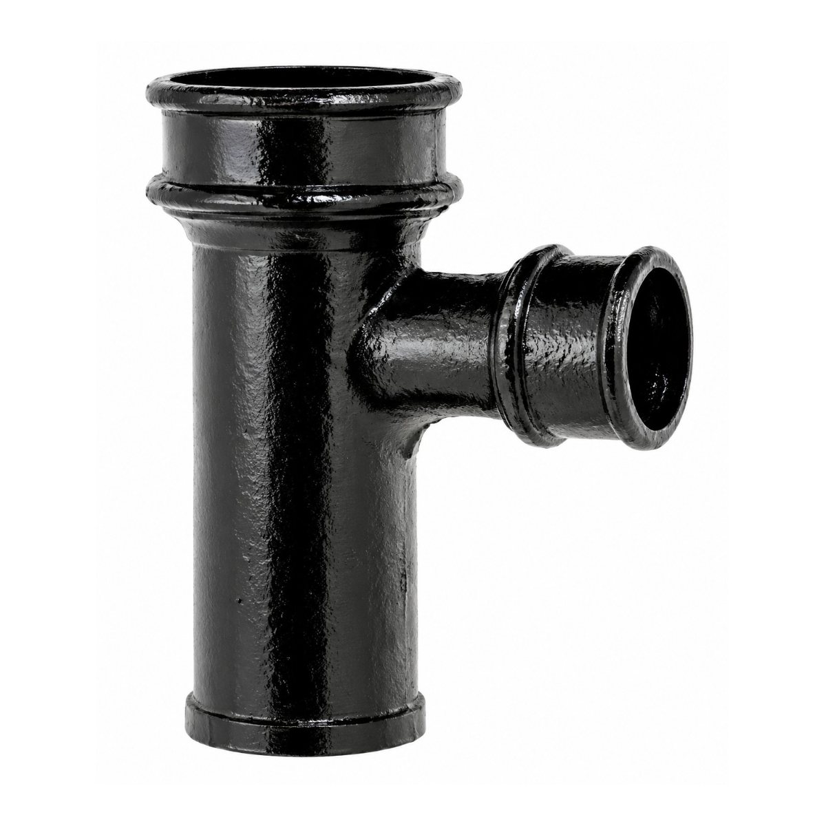 LCC cast iron soil pipe unequal branch with socketed smaller branch, no access door