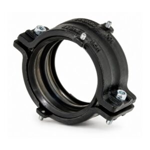 Ductile iron coupling for Traditional Express cast iron soil pipe, with bolts and rubber gasket
