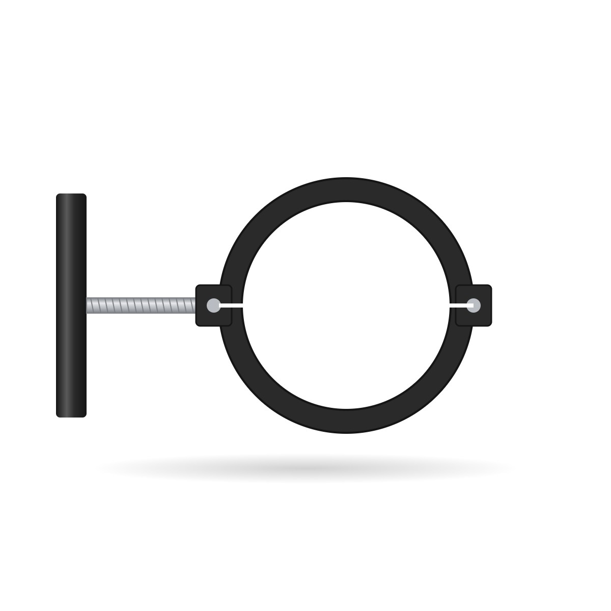 Tuscan EN877 Drain Coated Pipe Bracket – cast iron illustration, Tuscan Foundry Products
