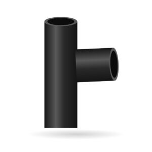 Illustration of a cast iron 87.5 degree single equal branch