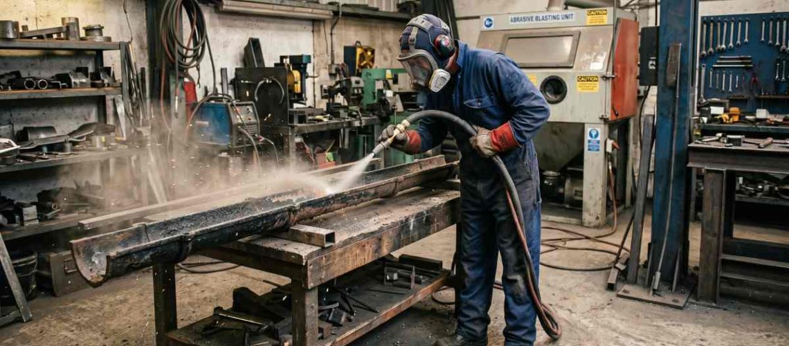 Sand-blasting_finishing_repairing_cast-iron-guttering