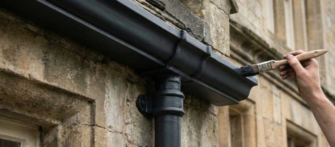 Traditional-matte-paint_non-glossy-finishes_cast-iron-gutters-and-pipes