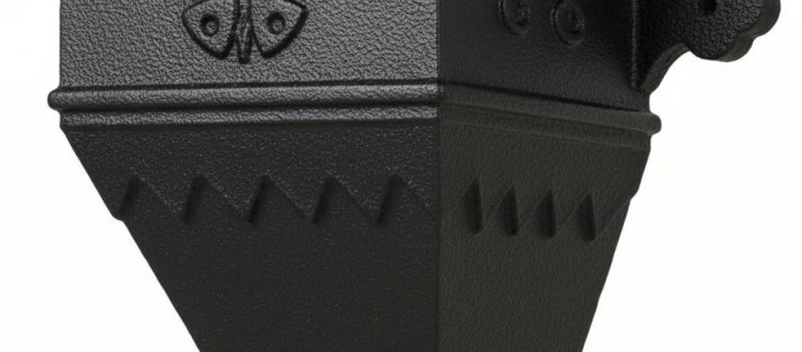 Westminster cast iron hopper head, No.521, quatrefoil and dogtooth moulding