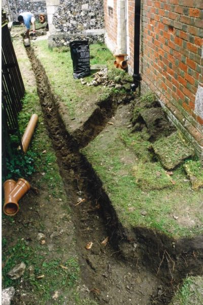 Figure 21: Improvements to drainage can help to overcome problems arising from below-ground dampness.